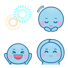 Useful animation Emoji v blue