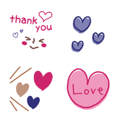 Adult Simple emoji...(A lot of hearts)