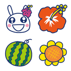 Enjoy Summer Almost White Rabbit Emoji