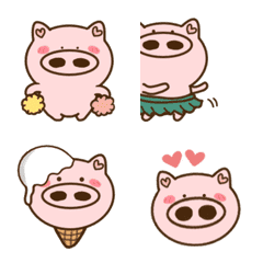 Heart-shaped eared pig Emoji