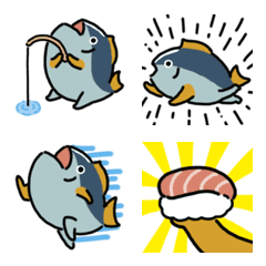Moving tuna emoji