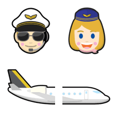 pilot & cabin crew emoji