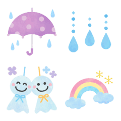 Watercolors,Early summer emoji