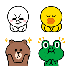 BROWN & FRIENDS BOW etc animation Emoji