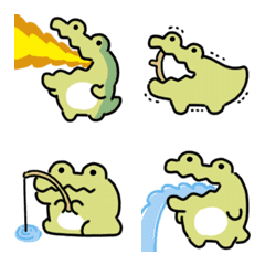 Moving crocodile emoji