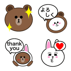 BROWN & FRIENDS cute emoji