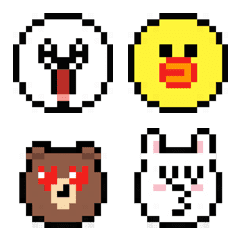 BROWN & FRIENDS 8bit Emoji
