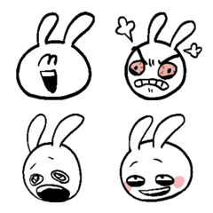 情緒化的表情兔