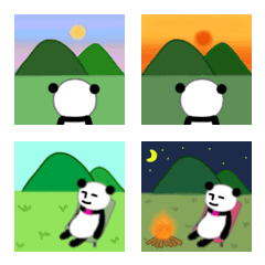Expressionless panda RK Emoji-SOLO CAMP-