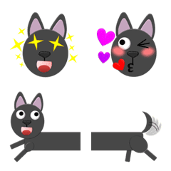 Black Pearl MissTyuu Emoji Sticker