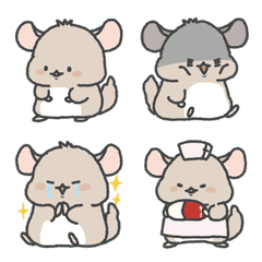 Cute Chinchilla-chan Emoji 2