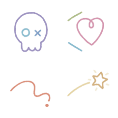 Colorful and loose line drawing emoji