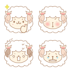 Cute and simple sheep emoji