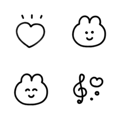 Cute bunny small emoji