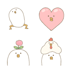Mochimochi white bird Emoji