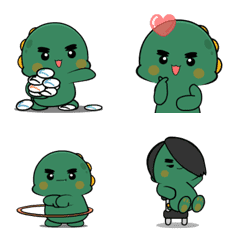 Grumpy Dino 2 : Animated emoji