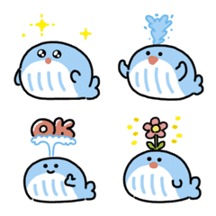 Moving whale emoji