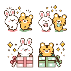 Rabbit and tiger Emoji