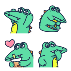 Ttired Crocodile Emoji