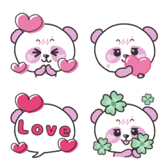 Kawaii pink panda emoji