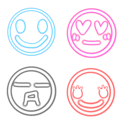 Round emoticon emoji.