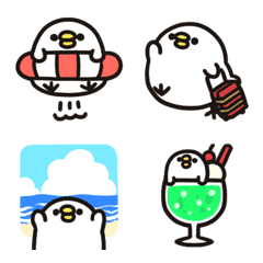 Rounded bird emoji summer