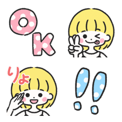 Move ! Simple cute girls emoji