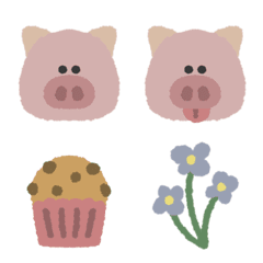 Smokey color cute pig
