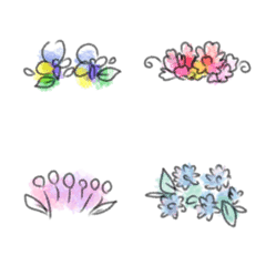 Flower Line Emoji.