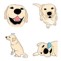 Funny&cute labrador retriever dog emoji