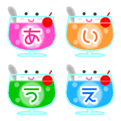 Hiragana and Katakana cream soda emoji