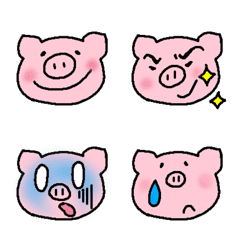 表情豊かな豚001