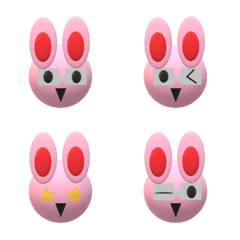 Geek rabbit with big ears emoji