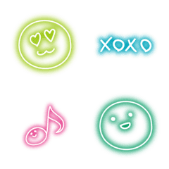 Cawaii Neon Emoji
