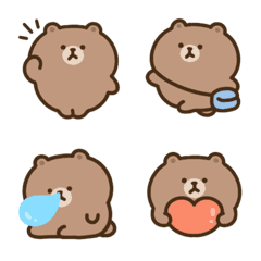 Entertaining brown emoji