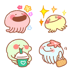 Smooth and cute jellyfish emoji