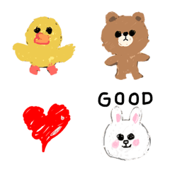 drawing BROWN and friends Emojis.