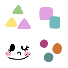 Round triangle square colorful Emojis