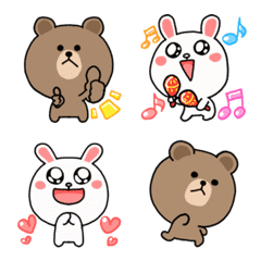 Move!BROWN&CONY Emoji – LINE Emoji | LINE STORE