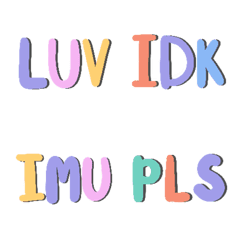 Colorful emoji: Eng abbreviations