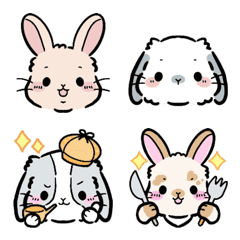 Pretty and kawaii bunny emoji