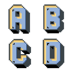 Cute Pixel Alphabet 8bit