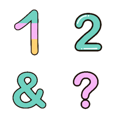 Colorful emoji: Numbers