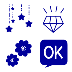 Emoji with royal blue color