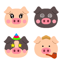 Dripping ear pig emoji rimless version