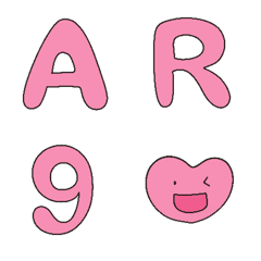 Colorful emoji: A-Z, 0-9