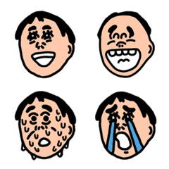 Expressive bald men(Emoji)