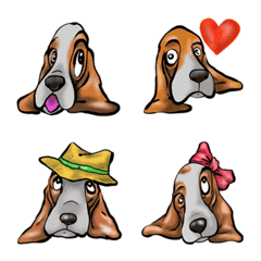 Basset Hound Part19 – LINE Emoji | LINE STORE