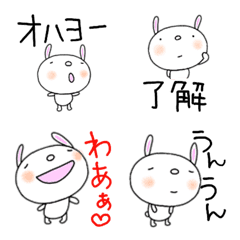 yuko's rabbit ( greeting ) Emoji 5