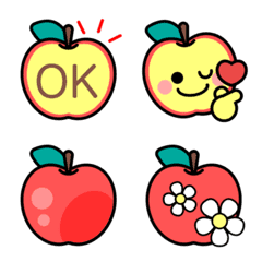 A lot of cute apples emoji